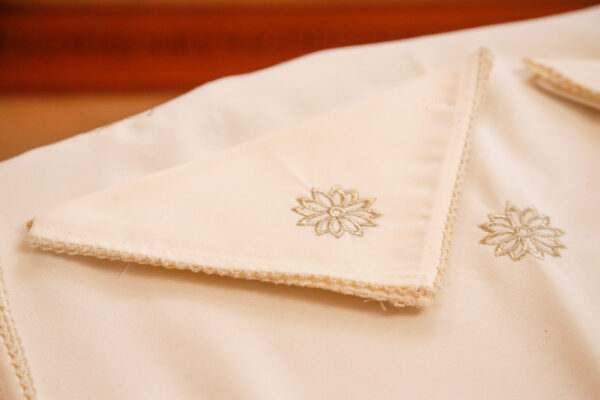 nappe de table avec serviettes broderie marocaine