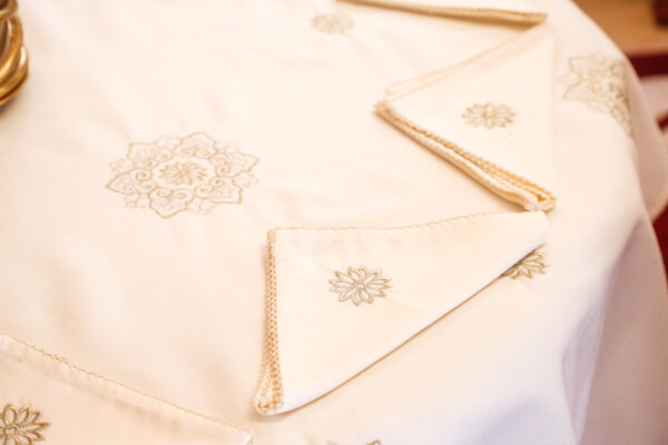 nappe de table avec serviettes broderie marocaine