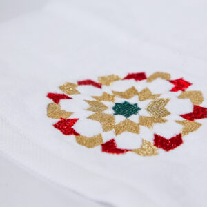 poche plus 3 serviettes brodées broderie marocaine