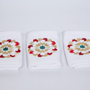 poche plus 3 serviettes brodées broderie marocaine